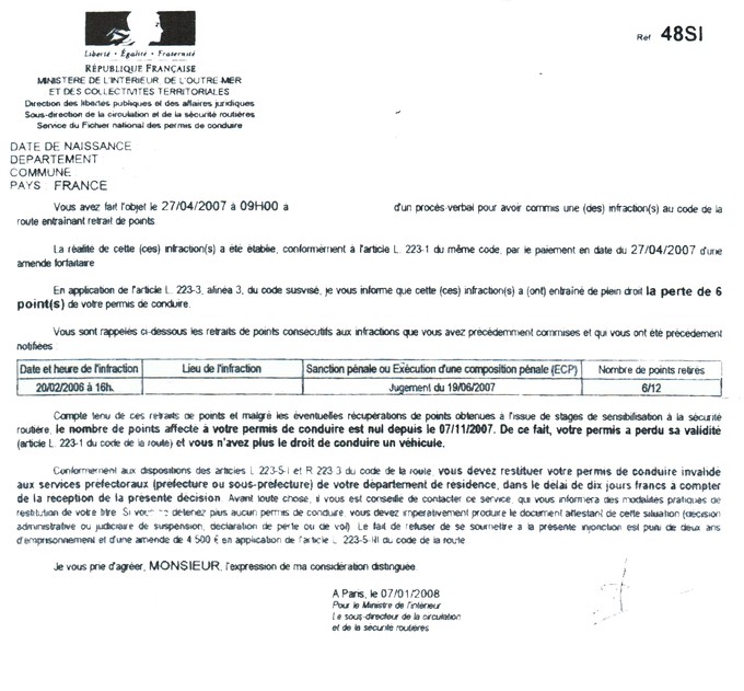 exemple de lettre 48si